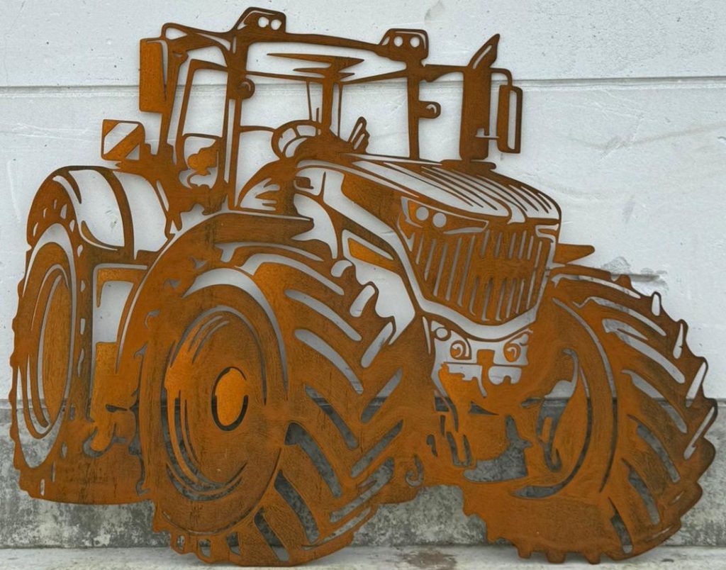 Cortenstalen maatwerk | Cortenstalen Fendt tractor | Cortenstaal in de tuin | Cortenstaal Vlaeminck | Cortenstaal Oost-Vlaanderen